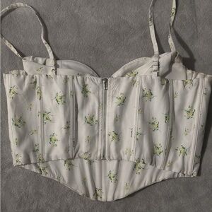Cropped corset flower top
